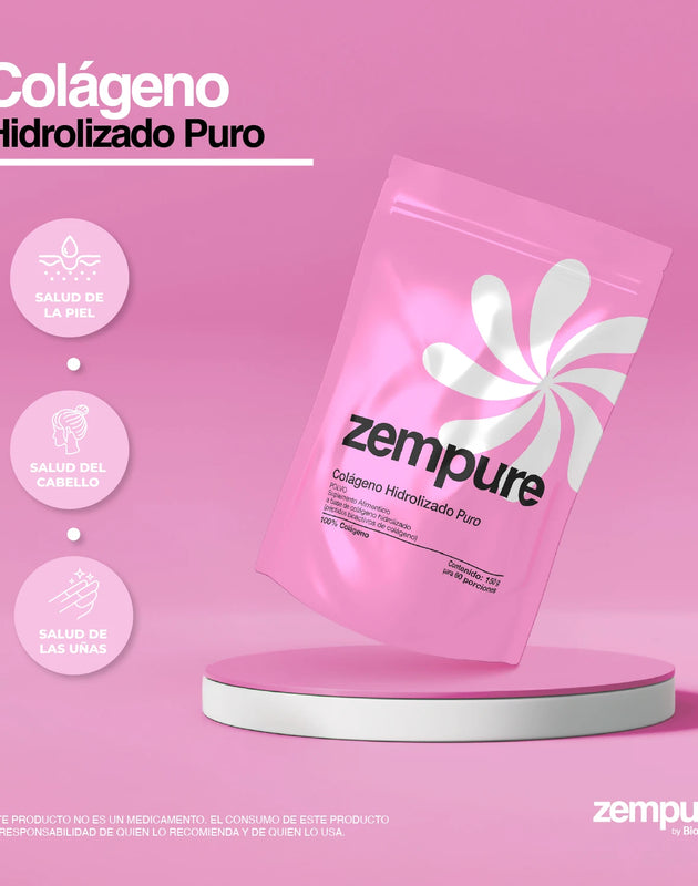 Colageno Hidrolizado - 150 gr de Péptidos Bioactivos - Zempure