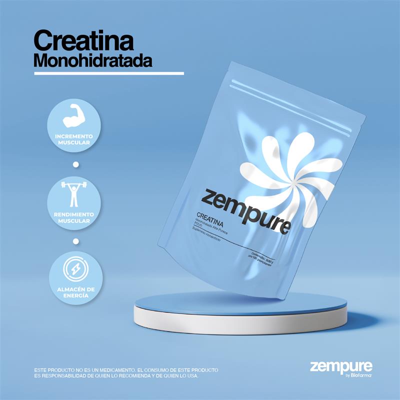 Creatina Monohidratada - Bolsa de 500 gr - Zempure