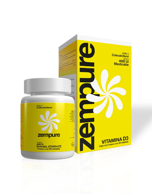 Vitamina D3 - Comprimido Masticable de 4000 UI - Zempure