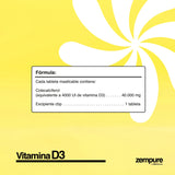 Vitamina D3 - Comprimido Masticable de 4000 UI - Zempure