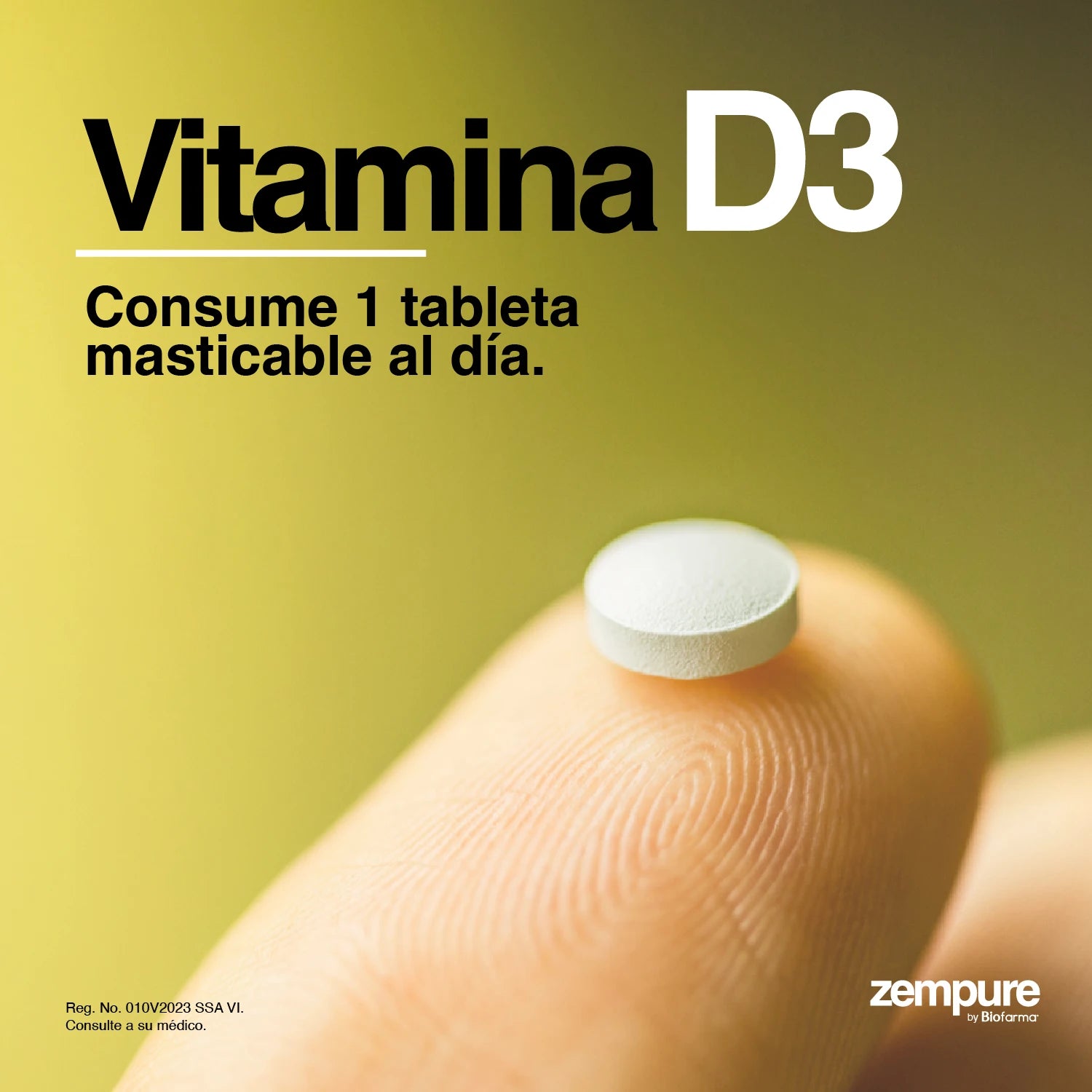Vitamina D3 - Comprimido Masticable de 4000 UI - Zempure