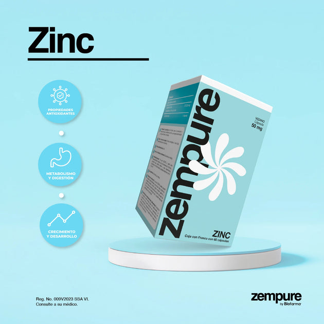 ⁠Zinc - Cápsulas de 50 mg - Zempure