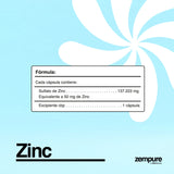 ⁠Zinc - Cápsulas de 50 mg - Zempure